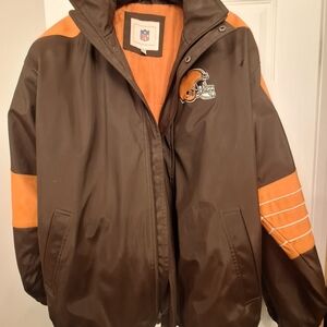 NFL Brown and Orange Bomber Jacket